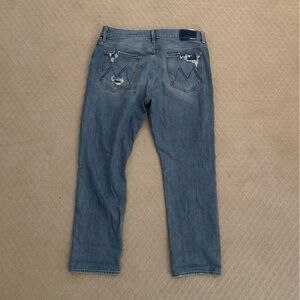 MOTHER Boyfriend Jeans in Light Blue
